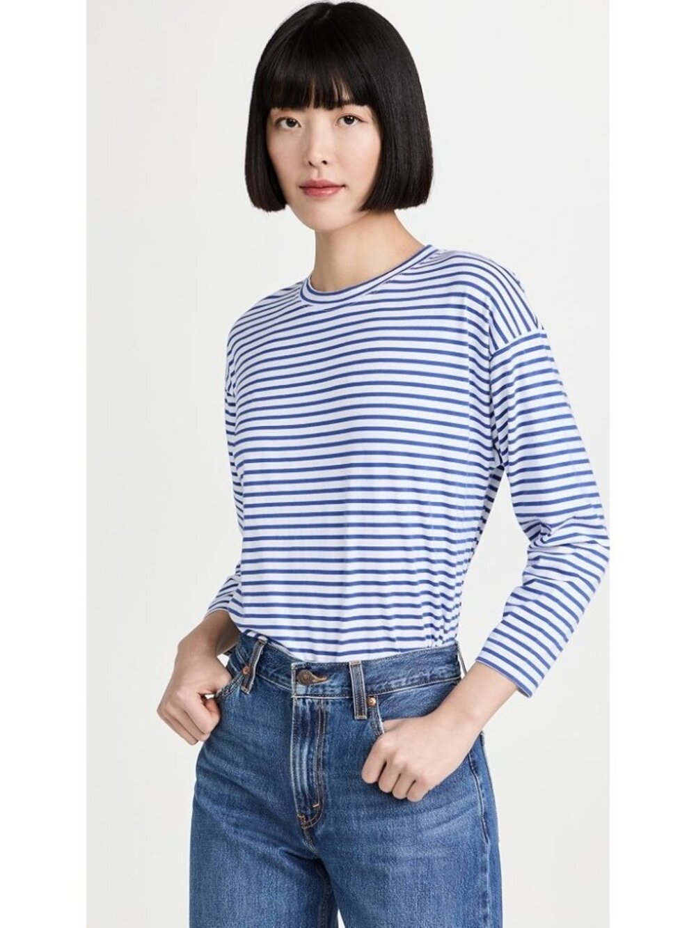 Ayr French Fry Tee, Blue Stripe, Medium, Like New